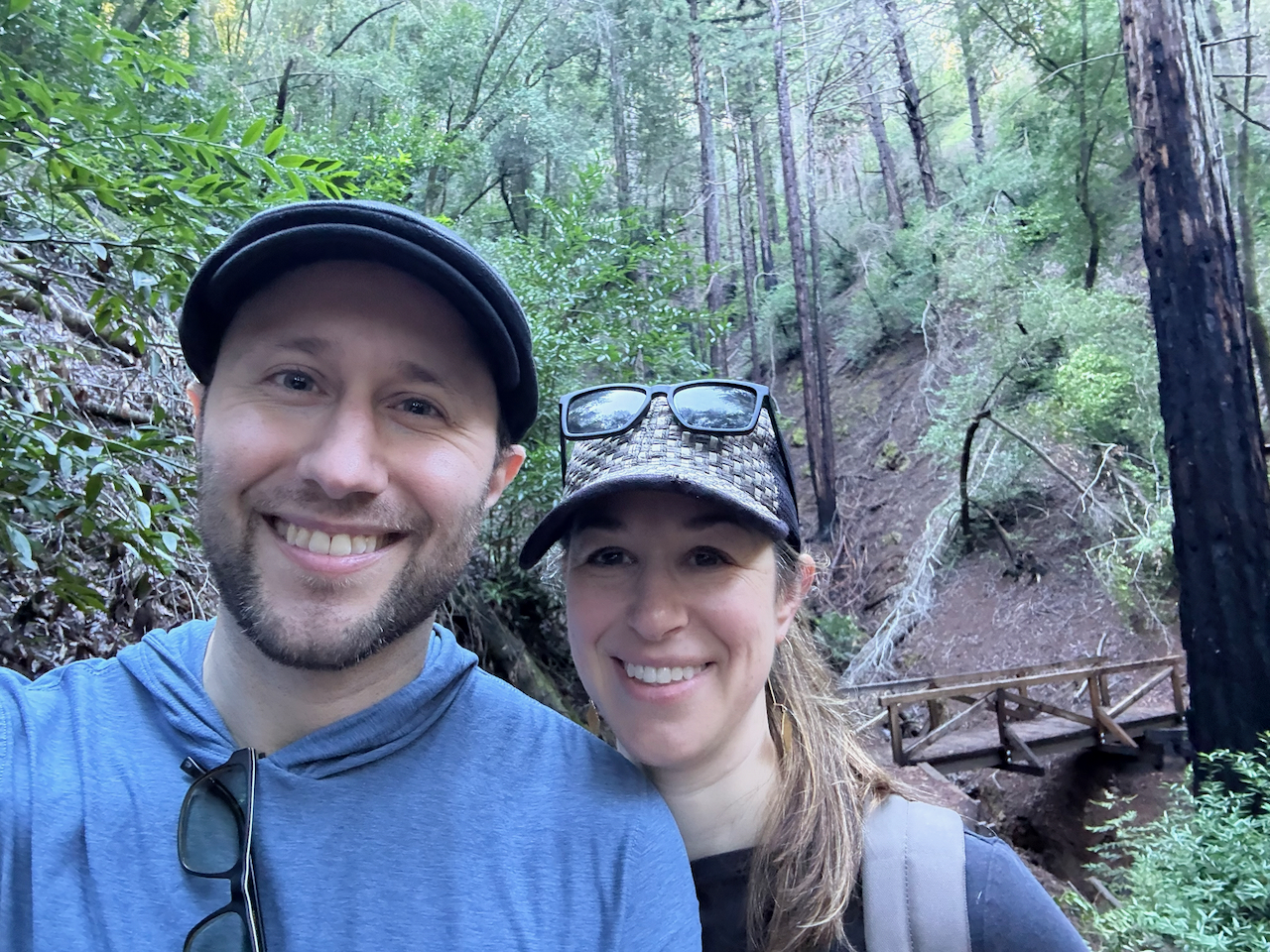 A selfie of us hiking in the Armstrong Nature Reserve